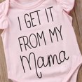 thumbnail image 4 of Newborn Baby Girl Flying Sleeve Letters Romper Jumpsuit + Bow Headband Set, 4 of 9