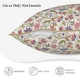 thumbnail image 5 of Xecao Paisley Flowers Print Soft Velvet Decorative Throw Pillow Covers, Square Cushion Cases for Bed, Sofa, Living Room, Car, and Indoor Outdoor Use-18"x18", 5 of 8