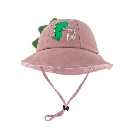

Sunisery Toddlers Summer Bucket Cap Cartoon Dinosaur Printing Wide Brim Sun Protection Fisherman Hat