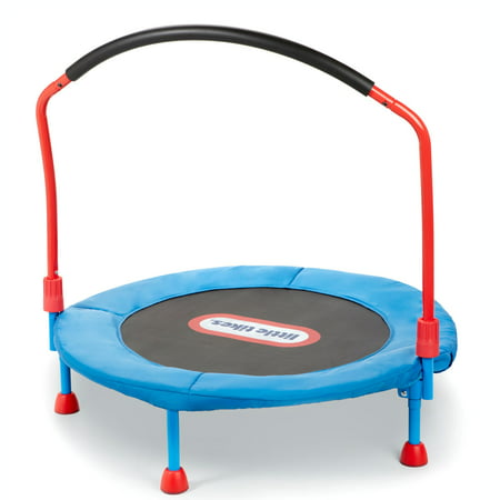 Little Tikes Easy Store 3-Foot Trampoline with Hand Rail