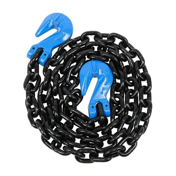 1/2" x 10' G100 High Grade Transportation Chain W/ Grab Hook, 15,000 lbs WLL