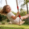thumbnail image 7 of Wooden Swing, Hanging Tree Swing Seat with Adjustable Rope and Carabiner 300 LBS Large Bearing Capacity for Home Backyard Garden Playing, 1 Set, 7 of 7