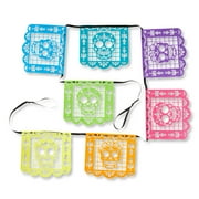 Dia de los Muertos Fabric Skull Garland, 6 ft, by Way To Celebrate