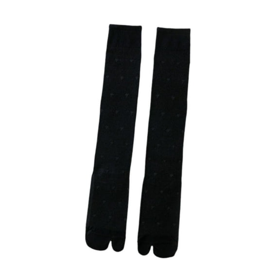 Kuntesetty Summer Tabi Socks Breathable Extended Calf Socks for Women Comfortable Black
