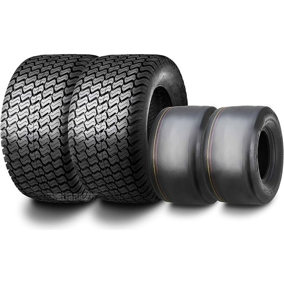 Set 4 WANDA Zero-Turn Lawn Mower Turf Tires 13x6.5-6 Front & 20x12-10 Rear /4PR -13207/13042