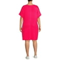 thumbnail image 5 of Terra & Sky Women's Plus Size Roll Cuff T-Shirt Dress, 5 of 5
