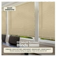 thumbnail image 2 of Cordless Room Darkening Mini Blind - 35 Inch Width, 64 Inch Length, 1" Slat Size - Latte - Cordless GII Deluxe Sundown Horizontal Windows Blinds for Interior by Achim Home Decor, 2 of 6