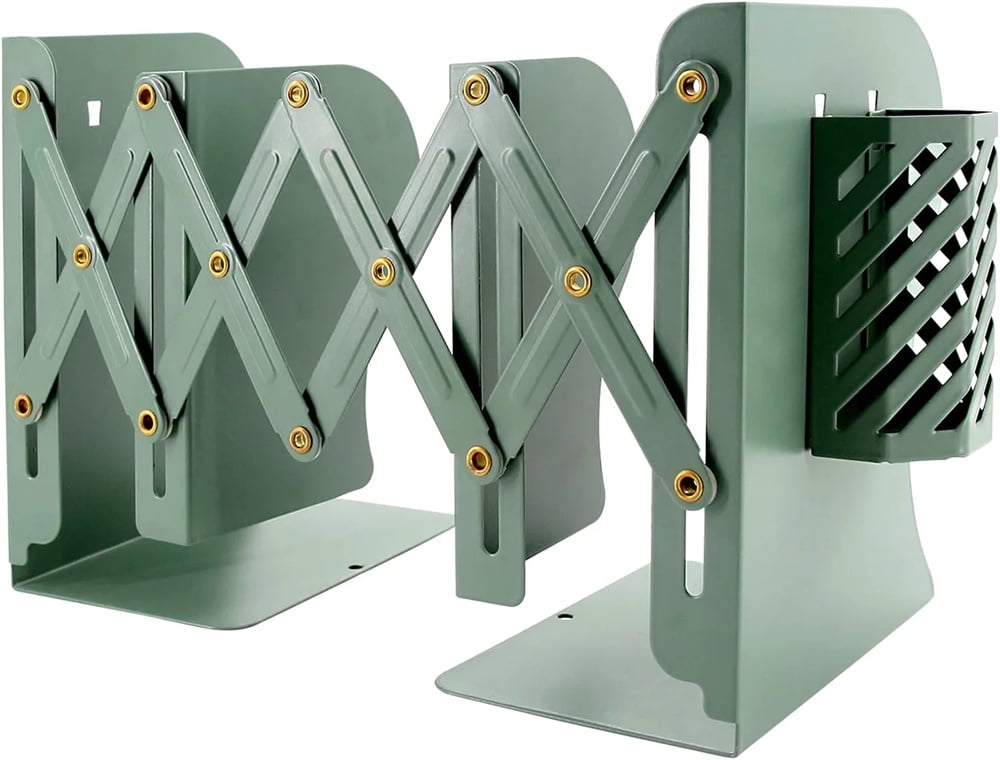 NOGIS Adjustable Bookends, Metal Telescopic Book Stand, Duty Metal