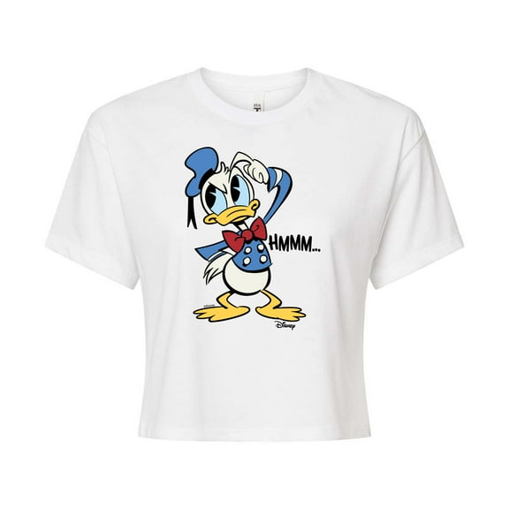 Disney - Donald Duck - HMMM... - Juniors Cropped Cotton Blend T-Shirt