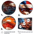 thumbnail image 3 of Designart Flag framed wall art decor, Flag framed wall Art, USA Flag in Modern Style I , Red Large Traditional Gold framed wall art, 32x16 inches Gold Frame, 3 of 5