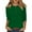 Green, variant on Bibifish Womens T-Shirts Basic 3/4 Sleeve Crewneck With Botton Tee Tops Fall Cozy Solid Color Fashion Sports Workout Pullover Tops