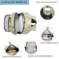 thumbnail image 3 of FORMRS Unisex School Backpack 17" Student Travel Bag with Laptop Compartment, Green Floral Pattern, 3 of 7