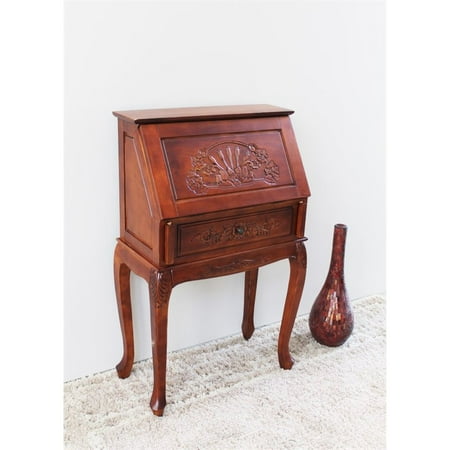 International Caravan Windsor Small Secretary Desk In Walnut Stain International Caravan Windsor Small Secretary Desk In Walnut Stain