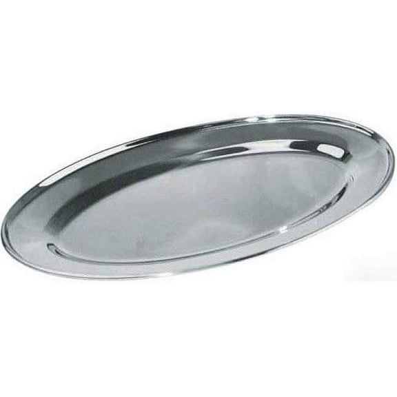 Winco OPL-20 Stainless Steel Oval Platter, 20-Inch by 13.75-Inch