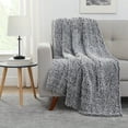 thumbnail image 7 of Mainstays Extra Plush Lightweight Sherpa Throw Blanket, 50" X 60", Gray, 7 of 7