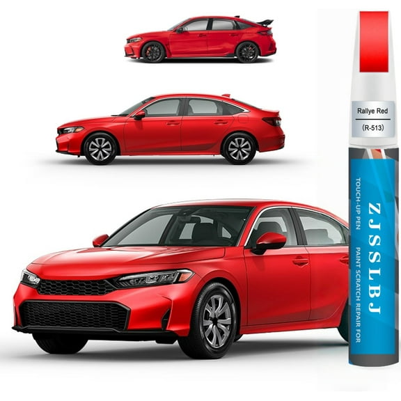 Car Touch Up Paint(Rallye Red(R-513)) for Honda, Car Paint Scratch Repair Kit, Quick & Easy Solution to Repair, 2 in 1 Scratch Remover Pen with Color-Matched