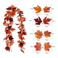 thumbnail image 2 of 2 Pack Fall Garland Maple Leaf, 5.8Ft/Piece Hanging Vine Artificial Autumn Foliage Thanksgiving Decor for Wedding Fireplace Party, 2 of 5