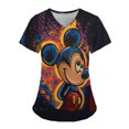 thumbnail image 3 of Mickey Mouse Disney Cuello en V Salón de belleza Médico de mascotas 2024 Uniforme de enfermera superior Top de mujer 2023 Ropa de enfermería de bolsillo Hospital, 3 of 5
