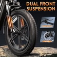 thumbnail image 3 of TST Electric Bike, 750W E-Mountain Bike, 48V/15AH Battery, Tested to UL2849 Standard by SGS, 20" Fat Tire Ebike, Class2, 20mph Cargo Ebikes, APP Control, 3 of 7
