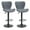 Grey, variant on HOMCOM Bar Stools Set of 2 Adjustable Height Swivel Bar Chairs with Back