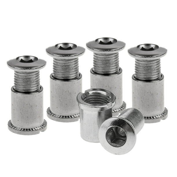 Tornillos y Tuercas Para Platos y Bielas de Bicicleta de Montaña Sunnimix Silver-A Perno de plato