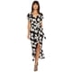 thumbnail image 1 of Lucky Brand Vestido cruzado de seda para mujer, negro, pequeño Lucky Brand Envolver, 1 of 1