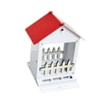 thumbnail image 4 of Comedero para pájaros, estación de alimentación para pájaros con techo, comedero para colibríes en forma de casa, comedero para pájaros salvajes para, 4 of 7