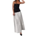 thumbnail image 1 of SUNSIOM Robe Longue Sans Bretelles pour Femmes Robe Tube Sans Manches à Contraste de Couleur Robe de Plage d'Été, 1 of 6