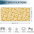 thumbnail image 2 of Desk Mat, Vintage Groovy Yellow Flowers Extended Gaming Mouse Pad Large, Big Desk Mat with Non-Slip Base and Stitched Edge, Long Computer Keyboard Mouse Mat for Home Office Work 31.5"x15.7", 2 of 7