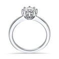 thumbnail image 2 of Spot Jewel Gorgeous 2.1 Ct Round Cut Diamond Solitaire Engagement Ring - Lab-Created Simulated Diamond - 14K White Gold Plated - Unique Prong Set Design for Proposals and Anniversary Gift for Her, 2 of 6