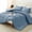 Grayish Blue, variant on Light Grey Queen Comforter Set, 3 Pieces Light Gray Solid Breathable Quilted Bedding Sets, Luxury Soft Fluffy Bed Set with Down Alternative Comforter All Season (1 Comforter & 2 Pillowcases)