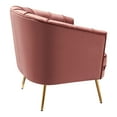 thumbnail image 2 of Furniture of America Elvie Velvet Upholstered Accent Chair in Vintage Pink Rose, 2 of 7