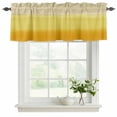 thumbnail image 2 of Yellow Ombre Valances for Windows, Decorative Rod Pocket Window Valance Curtains, Modern Abstract Art Abstract Short Curtain Drapes for Kitchen/Bathroom/Living Room, 2 Panels, 54" W x 18" L, 2 of 8