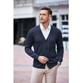 thumbnail image 4 of COOFANDY Men's V Neck Cardigan Sweater Casual Lightweight Button Down Knitted Cardigan Sweater, 4 of 7