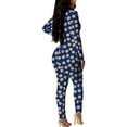 thumbnail image 3 of Women One Piece Nightwear Long Sleeve Sleepwear Pyjamas Nightwear Jumpsuit Set, 3 of 5