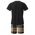 thumbnail image 5 of Bzhegqhd Men's Round Neck Printing Sports Slim Elastic Waistband Short Sleeve Round-Neck Blouses Shirts Sets, 5 of 6