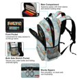 thumbnail image 5 of FORMRS Kids School Backpack Elementary Student Unisex Travel Bookbag with Reflective Stripes, Red Trains Pattern, 5 of 7