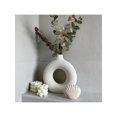 thumbnail image 4 of 1pc Solid Color Flower Vase, Modern White Porcelain Flower Arrangement Container, For Home Decor, 4 of 5