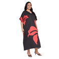 thumbnail image 3 of Oussum Women Plus Size Kaftan Dress V Neck Kimono Style Loungwear Beach Long Caftan Maxi Dress, 3 of 7