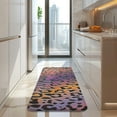 thumbnail image 4 of Purple and Orange Of Leopard Print Kitchen Rug Mat,Kitchen Runner Rugs Non Skid Washable,Decorative Kitchen Floor Mats for Kitchen,Sink,Laundry,17"x47.2", 4 of 7