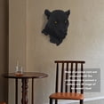 thumbnail image 6 of Xirurus 3D Black Leopard Head Wall Sculpture Resin Simulation Animal Head Statues 9.84 inches / 25 cm Unique Exquisite Wall Hanging Art Decor for Home Bar Office Living Room, 6 of 9