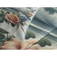 thumbnail image 4 of Ambesonne Nautical Quilted Bedspread Set 3 Pcs, Sailboat in Rose Wreath, Queen Size, Teal Salmon and Slate Blue, 4 of 5