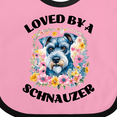 thumbnail image 4 of Inktastic Schnauzer Dog Lover Girls Baby Bib, 4 of 4