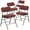 Burgundy, variant on Flash Furniture 4 Pack HERCULES Series Premium Curved Triple Braced & Double Hinged Burgundy Fabric Metal Folding Chair