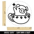 thumbnail image 2 of Teacup Pig Self-Inking Rubber Stamp Ink Stamper - Brown Ink - Mini 1/2 Inch, 2 of 7