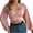 Pink, variant on HAPIMO Women's Slim Chiffon Shirts Vacation Fashion Workout Cropped Tops Casual Elegant Square Neck Pleated Pullovers Lantern Sleeve Business Tees Outfits Green L