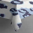 thumbnail image 5 of White and Blue Of Leopard Print Rectangle Tablecloth 60"x120",Waterproof Polyester Rectangle Table Cloth, Wipeable Spillproof Polyester Tablecloth for Dining, Camping, Indoor and Outdoor, 5 of 6