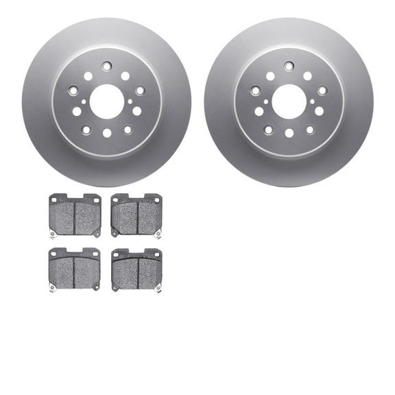 Dynamic Friction Company Rear Geospec Brake Rotors with 5000 Advanced Brake Pads 4502-76111