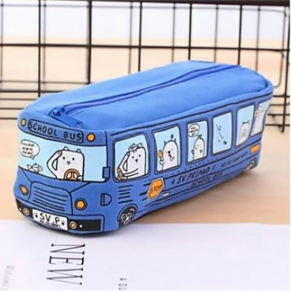 Dvkptbk Pencil Pouch Office Supplies Students Kids Cats School Bus Pencil Case Bag Office Stationery Bag Freeshipping Lightning Deals of Today - Back to School Supplies on Clearance