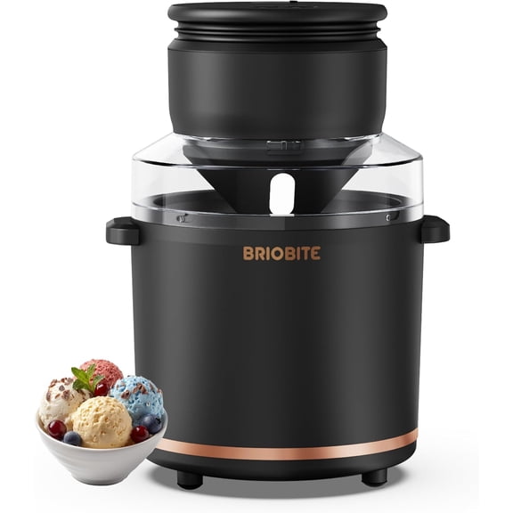 1.1 Quart Ice Cream Maker – Electric Ice Cream Machine for Gelato, Milkshakes & Sorbet,Perfect for 2-3 Servings, Easy to Use & Clean,Black